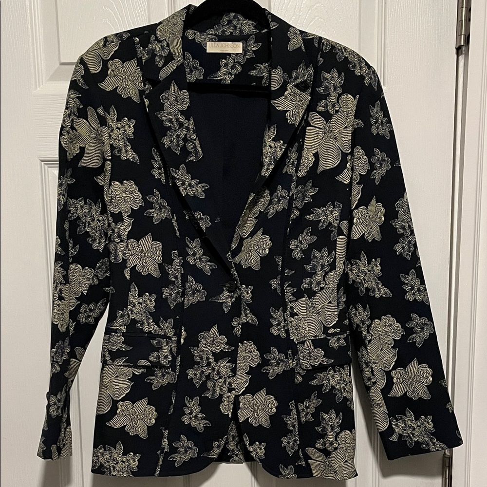 Ulla Johnson Amandine Blazer in Minuit Navy Floral Size Small - Picture 3 of 10